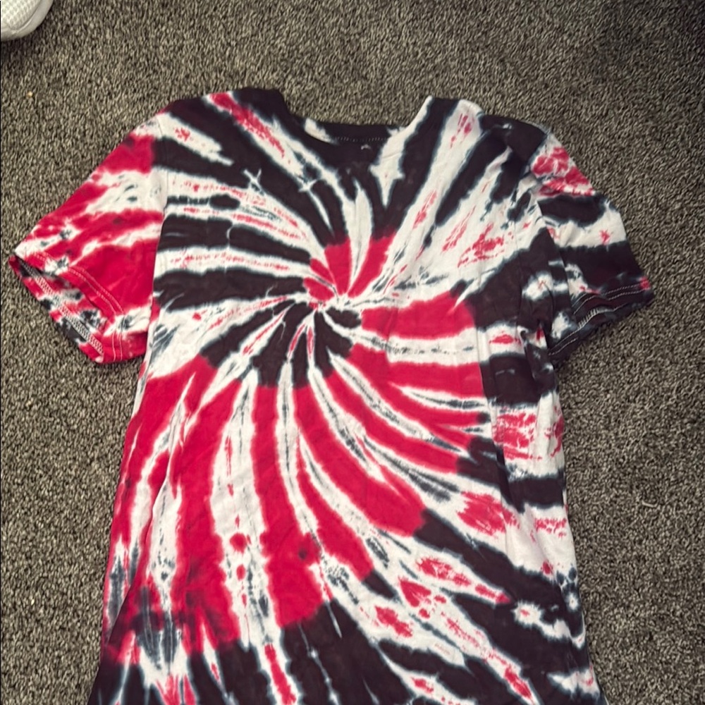 Red and Black Tie-Dye T-Shirt